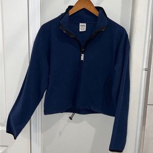 PINK quarter zip light weight fleece